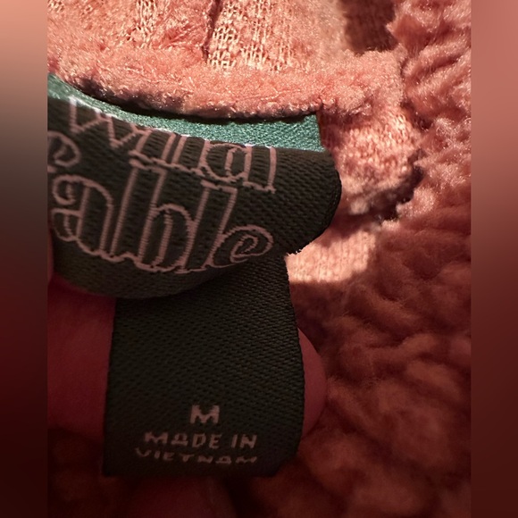 Cozy Orange Women's Sherpa type cropped hoodie by Wild Fable med hoodie - Picture 2 of 4